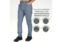 Kaymountain Trekkinghose Herren Wander Outdoor Winter Hose Villach Hybrid Merino Sky Blue