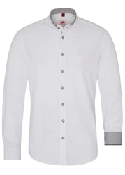 Spieth & Wensky Trachtenhemd Dustin Weiß/Creme/Dunkelrot/Braun/Bordeaux