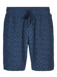 CALIDA Pyjamashorts RMX Lounge Holiday Herren Blau/Dunkelblau/Lila