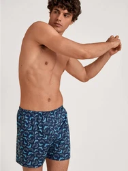 Calida Prints Herren Shorts Dunkelblau/Blau/Hellblau