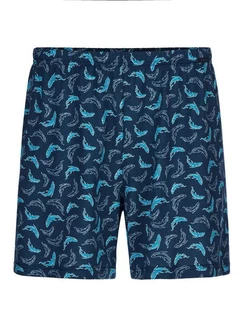 Calida Prints Herren Shorts Dunkelblau/Blau/Hellblau