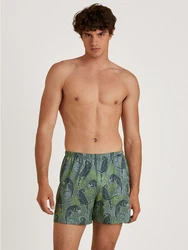 Calida Prints Herren Shorts Dunkelgrün/Grün