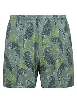 Calida Prints Herren Shorts Dunkelgrün/Grün