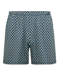 Calida Prints Herren Shorts Türkis/Blau/Dunkelblau