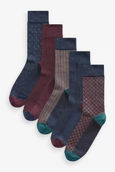 Next Kurzsocken 5er-Pack Mischfarben/Dunkelrot/Bordeaux