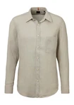 BOSS ORANGE Langarmshirt mit Kontrastdetails Khaki/Weiß/Beige