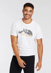 THE NORTH FACE T-Shirt M SS MOUNTAIN LINE blau/grau/puder/wei