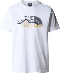 THE NORTH FACE T-Shirt M SS MOUNTAIN LINE blau/grau/puder/wei