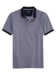 OLYMP Poloshirt Casual Two-Tone Piqu Dunkelblau/Blau/Grau