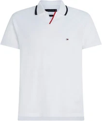 Tommy Hilfiger Poloshirt RWB TIPPED V COLLAR REG POLO Weiß/Creme/Schwarz