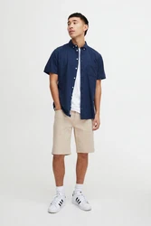 Blend Jeansshorts Blau/Beige/Hellblau