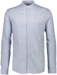LINDBERGH Leinenhemd mit Mandarin-Stehkragen Hellblau/Blau/Dunkelblau