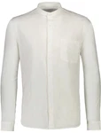 LINDBERGH Leinenhemd mit Mandarin-Stehkragen Weiß/Creme/Khaki