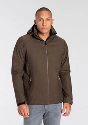 Killtec Funktionsjacke mit abzippbarer Kapuze Braun/Khaki/Grau/Dunkelbraun