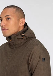 Killtec Funktionsjacke mit abzippbarer Kapuze Braun/Khaki/Grau/Dunkelbraun