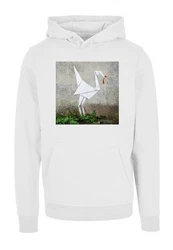 Merchcode Kapuzensweatshirt Origami Bird Hoody (1-tlg) Weiß/Creme