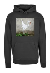 Merchcode Kapuzensweatshirt Origami Bird Hoody (1-tlg) Dunkelgrau/Grau/Hellgrau