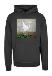 Merchcode Kapuzensweatshirt Origami Bird Hoody (1-tlg) Dunkelgrau/Grau/Hellgrau