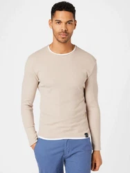 Key Largo Rundhalspullover Sarasota (1-tlg) Khaki/Beige/Braun