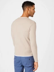 Key Largo Rundhalspullover Sarasota (1-tlg) Khaki/Beige/Braun