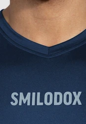 Smilodox T-Shirt Maison Mesh Blau/Dunkelblau/Grau