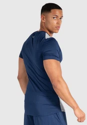 Smilodox T-Shirt Maison Mesh Blau/Dunkelblau/Grau