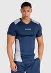 Smilodox T-Shirt Maison Mesh Blau/Dunkelblau/Grau