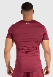 Smilodox T-Shirt Maison Mesh Dunkelrot/Bordeaux