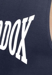 Smilodox Tanktop Classic Pro Oversize Dunkelblau/Gelb