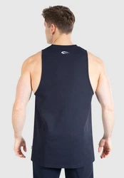 Smilodox Tanktop Classic Pro Oversize Dunkelblau/Gelb