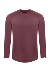 Smilodox Longsleeve Kayden Dunkelrot/Bordeaux/Lila