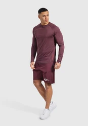 Smilodox Longsleeve Kayden Dunkelrot/Bordeaux/Lila