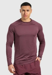 Smilodox Longsleeve Kayden Dunkelrot/Bordeaux/Lila