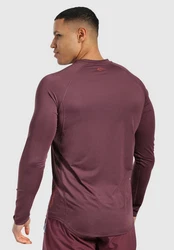 Smilodox Longsleeve Kayden Dunkelrot/Bordeaux/Lila