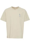!Solid T-Shirt SDIsmail mit Designer-Print Khaki/Beige
