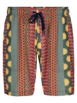 CALIDA Pyjamashorts RMX Sleep Holiday Herren Mischfarben/Beige/Gelb/Grün