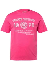 John F. Gee T-Shirt Half-Sleeve mit Print Rosa