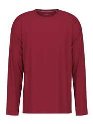 CALIDA Remix Basic Herren Shirt langarm Dunkelrot/Rot/Bordeaux