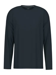 CALIDA Remix Basic Herren Shirt langarm Dunkelblau/Dunkelgrau/Schwarz