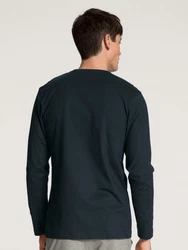 CALIDA Remix Basic Herren Shirt langarm Dunkelblau/Dunkelgrau/Schwarz