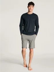 CALIDA Remix Basic Herren Shirt langarm Dunkelblau/Dunkelgrau/Schwarz