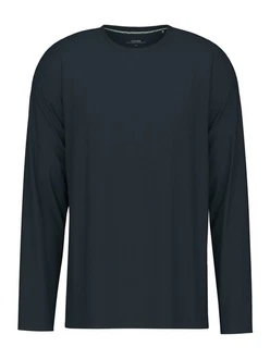 CALIDA Remix Basic Herren Shirt langarm Dunkelblau/Dunkelgrau/Schwarz