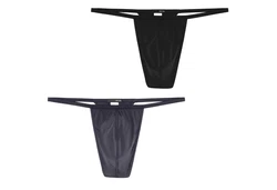 Hom Slip PLUME G-String Schwarz/Dunkelblau/Lila