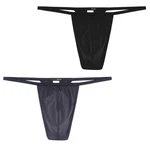 Hom Slip PLUME G-String Schwarz/Dunkelblau/Lila