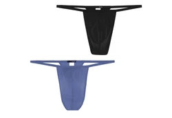Hom Slip PLUME G-String Dunkelblau/Blau/Hellblau
