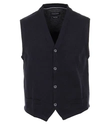 CASAMODA Strickweste uni Dunkelblau/Hellblau/Schwarz