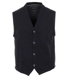CASAMODA Strickweste uni Dunkelblau/Hellblau/Schwarz
