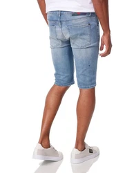 Denim House Jeansbermudas Destroyed Herren Jeans Short Bermuda mit Stretch blau