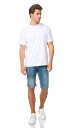 Denim House Jeansbermudas Destroyed Herren Jeans Short Bermuda mit Stretch Dunkel Blau