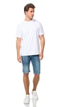 Denim House Jeansbermudas Destroyed Herren Jeans Short Bermuda mit Stretch Dunkel Blau